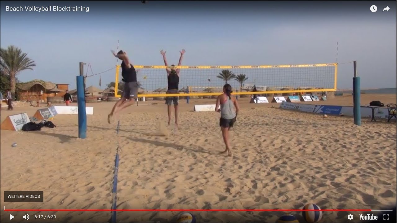 Beach-Volleyball Blocktraining
