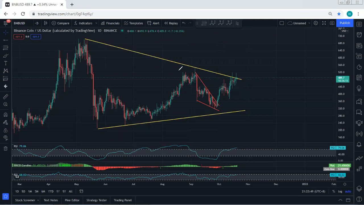 Binance - BNB Technical Analysis for October 20, 2021 - Binance Coin
