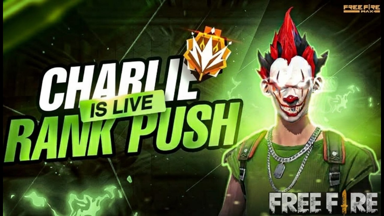 New BR Grandmaster Top 1 Push V Badge Lobby ☠🎯 FF LIVE ✌ Free Fire LIVE! #ff #charlie live #freefire