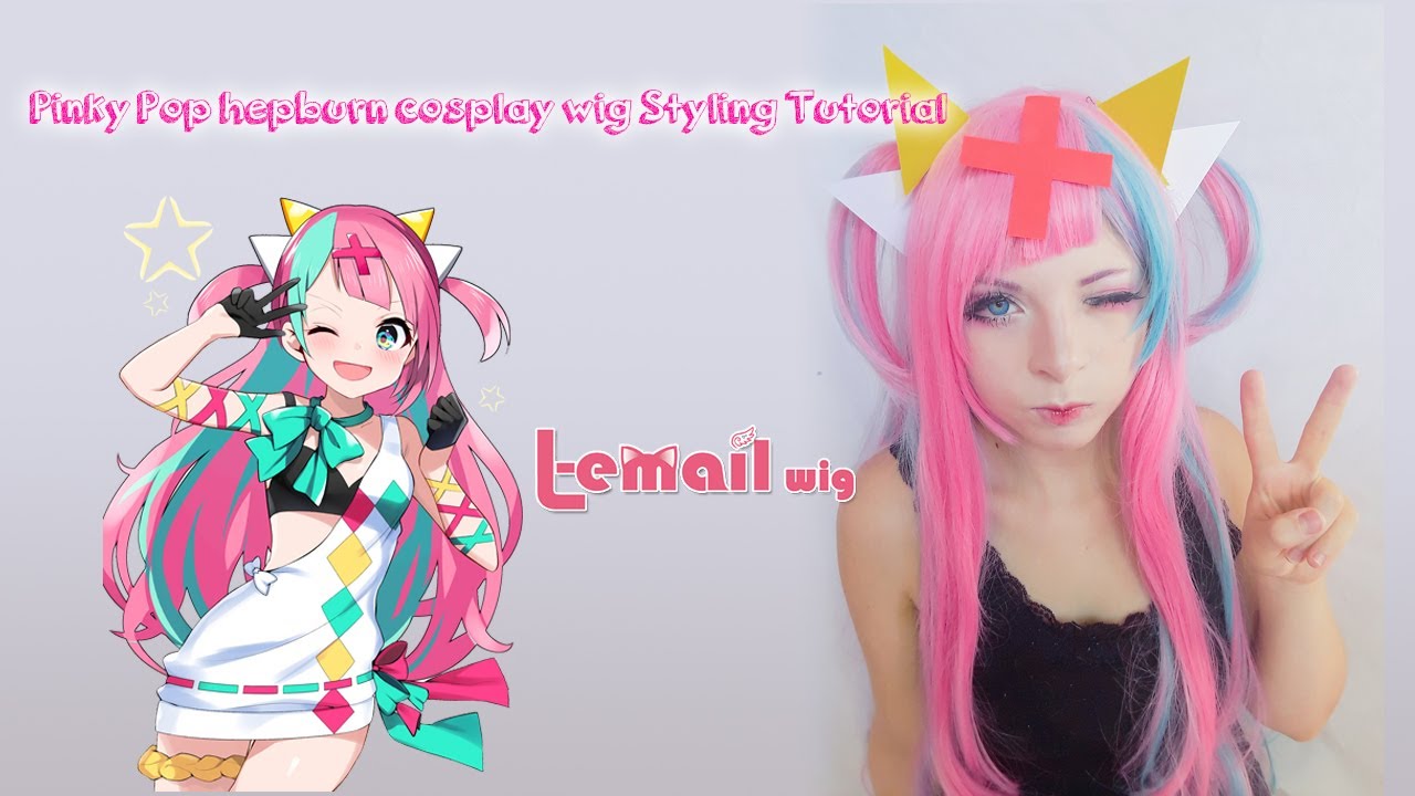 Pinky Pop hepburn cosplay wig Styling Tutorial by Zucora official