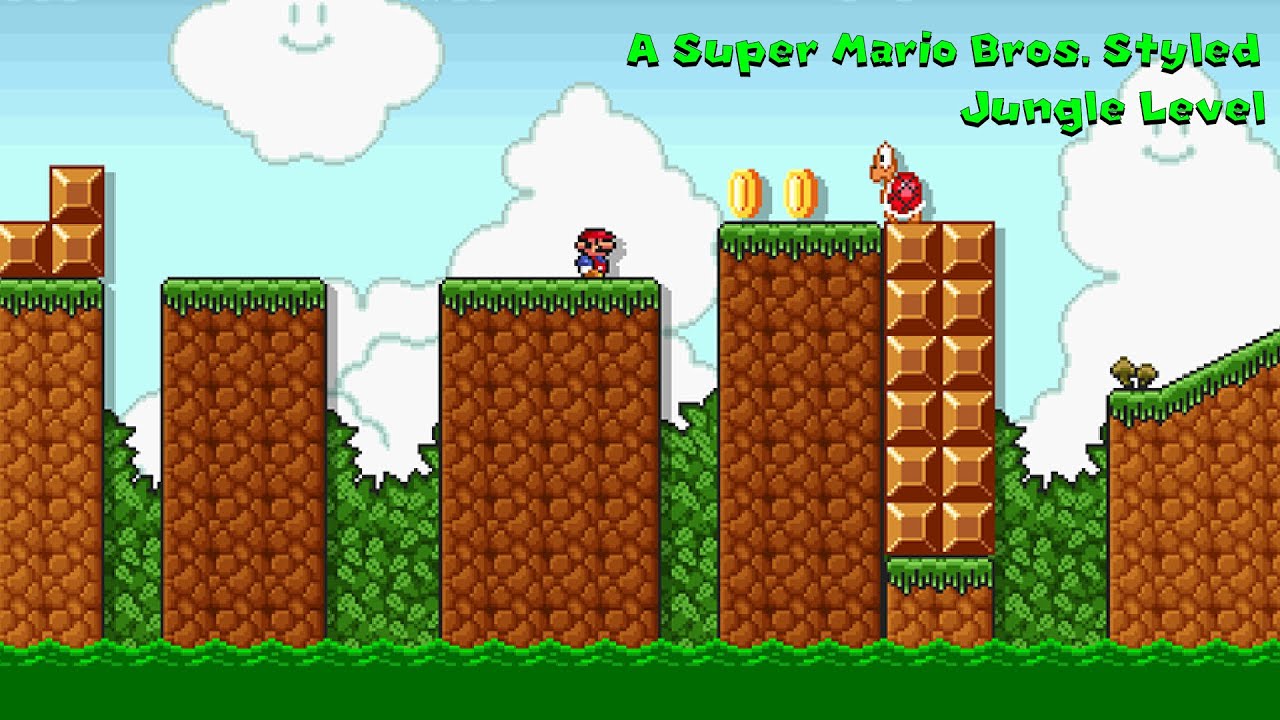 Super Mario Bros. Remastered Level Showcase - A Super Mario Bros. Styled Jungle Level