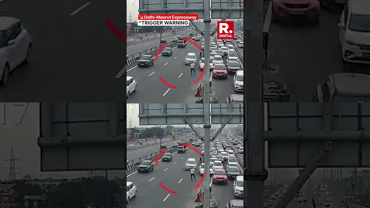 Caught on Cam: Cop Flung by Speeding Car on Delhi-Meerut Expressway