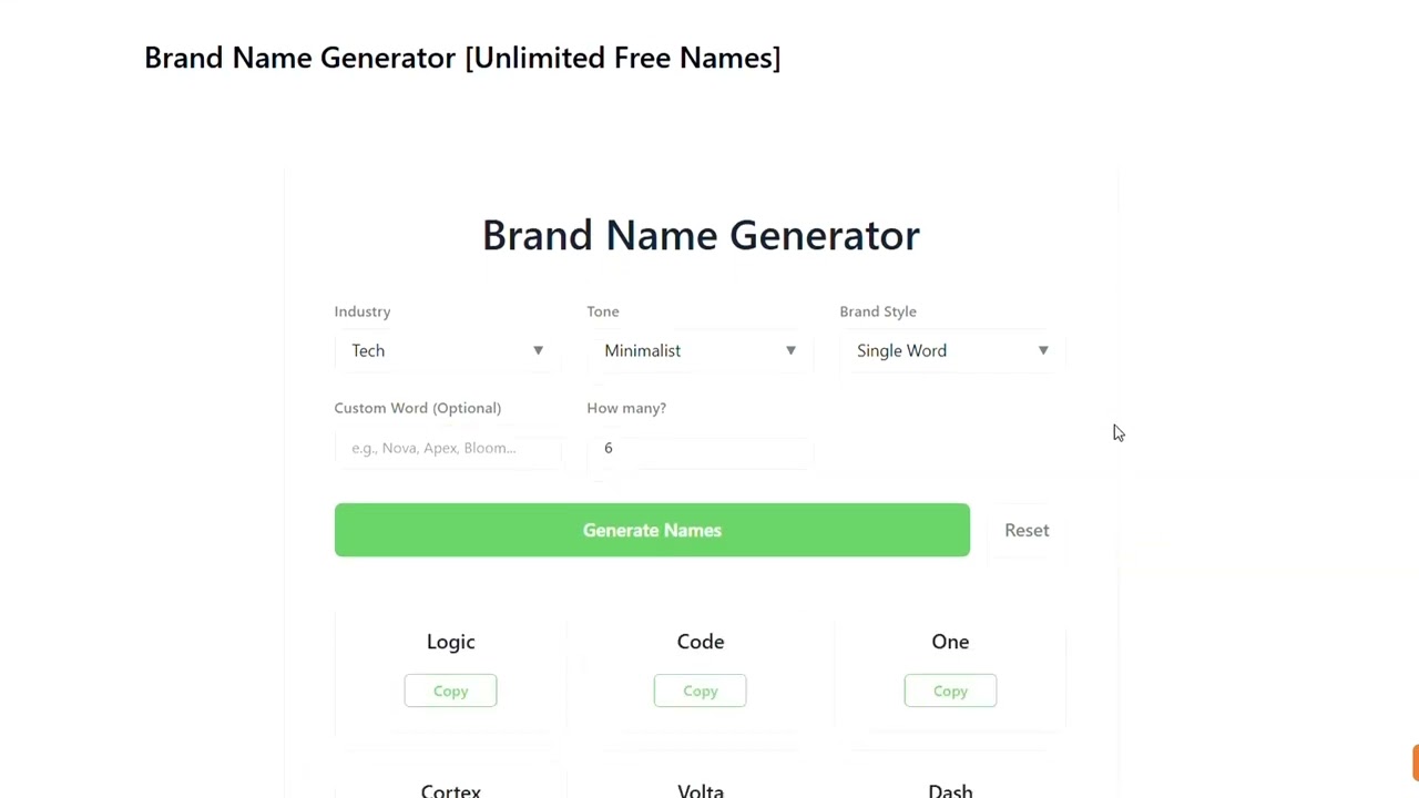 I TESTED the World's BEST Brand Name Generator [FREE]
