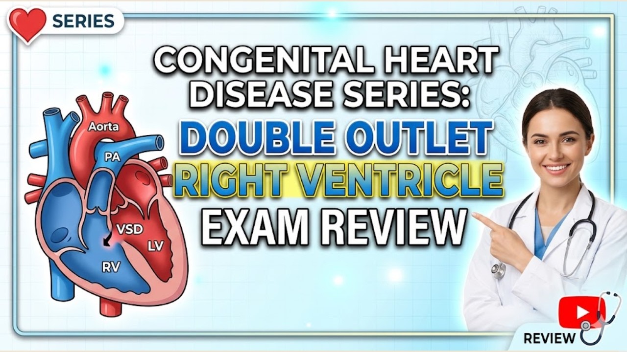 Congenital Heart Disease Series Double Outlet Right Ventricle Exam Review #medicalexamguide #mcq