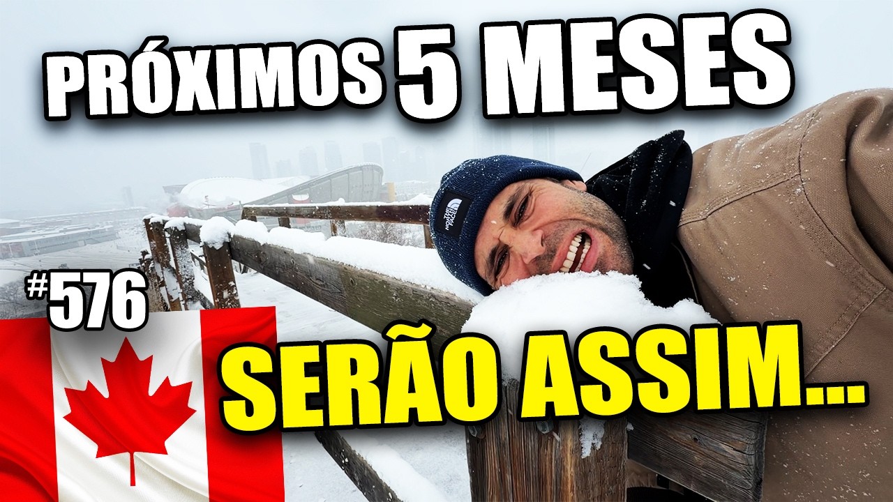Levando Crianças para Escola com TEMPESTADE DE NEVE (A vida continua normal?) Calgary, Canadá #576