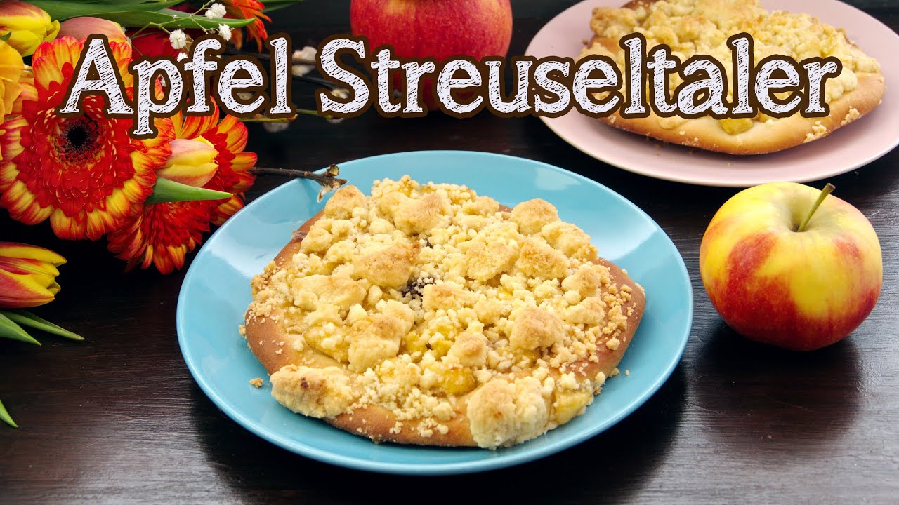 APFEL STREUSELTALER Backen | Streuseltaler mit Apfelfüllung selber machen [mit Hefeteig]