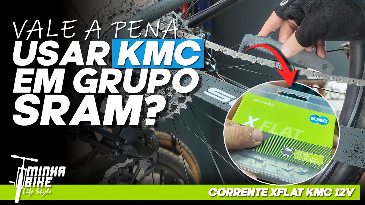 VALE A PENA USAR CORRENTE KMC XFLAT 12V EM GRUPO SRAM?