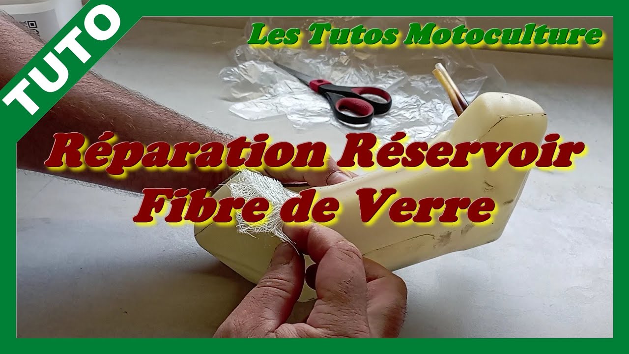 Fuite réservoir , Réparation fibre de verre + résine epoxy