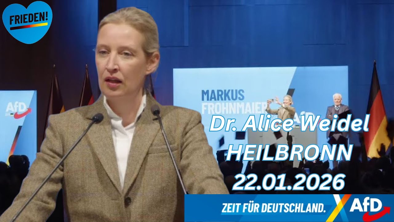 Dr. Alice Weidel AfD in Heilbronn 22.01.2026