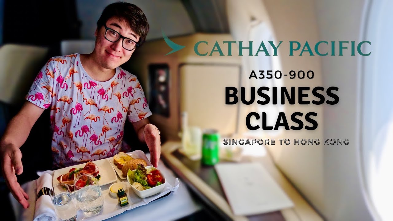 Разочаровывающая еда в бизнес-классе Cathay Pacific | А350 из Сингапура в Гонконг