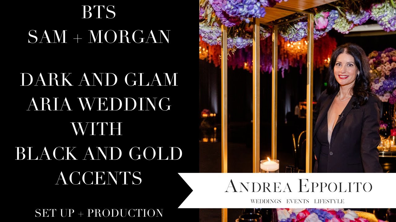 Luxury Wedding at ARIA with Dark and Moody Design BTS - Las Vegas Wedding Planner
