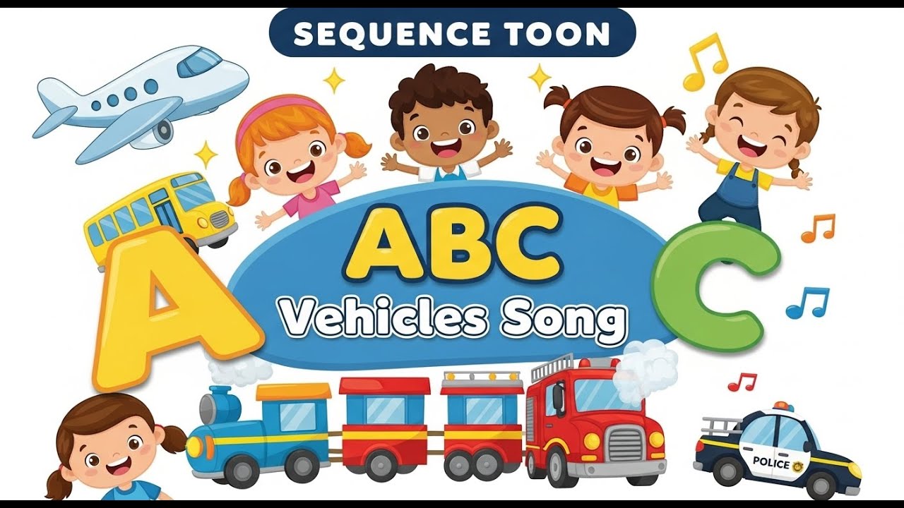 ABC Vehicles Song |  A to Z Vehicles for Kids | Vehicles Rhyme | SEQUENCE TOON