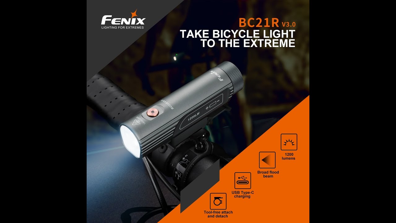 Fenix BC21R V3.0: High-performance front bicycle light for road cycling