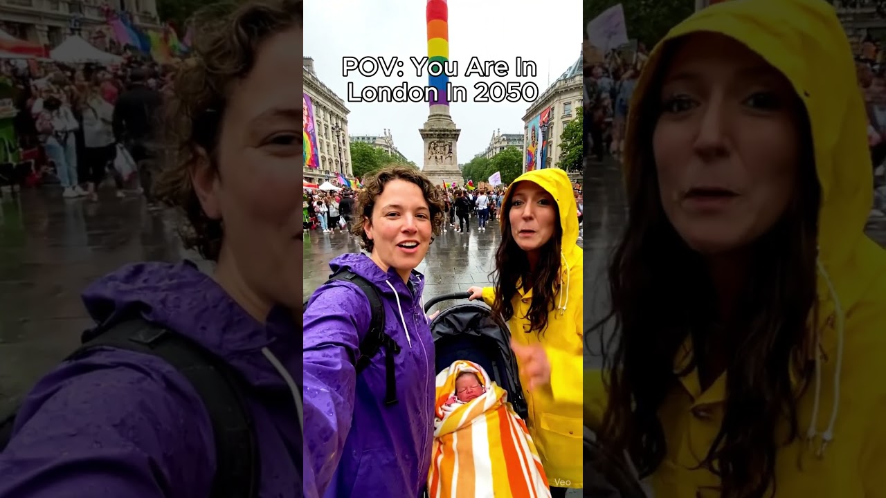 POV: You Are In London In 2050 #london #england #veo3 #bigben #lgbt