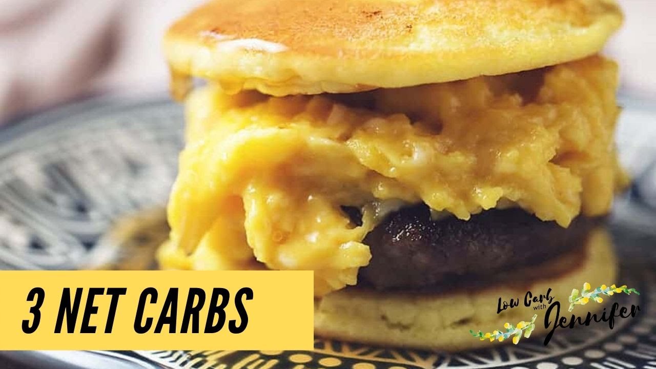 The Best Keto Breakfast Sandwich with Pancakes