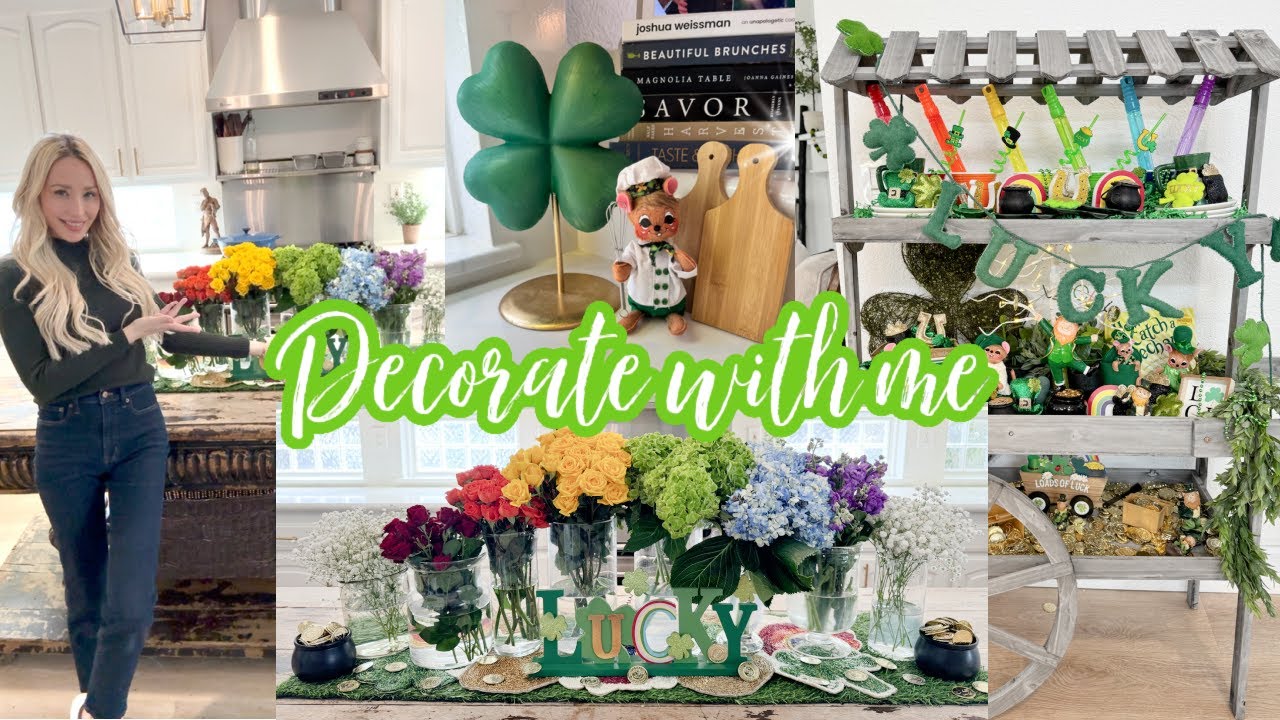 ☘️ ST. PATRICK'S DAY DECORATE WITH ME ☘️ MOM OF 4 💕