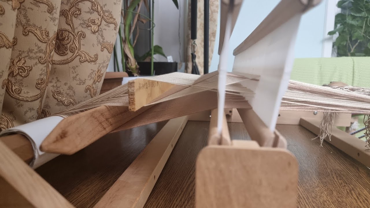 how to warp and threadle rigid heddle loom for double weaving