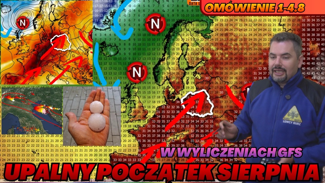 Początek sierpnia z upałami? Om&oacute;wienie scenariuszy 1-6.8. Gwałtowne burze na Bałkanach 21.7