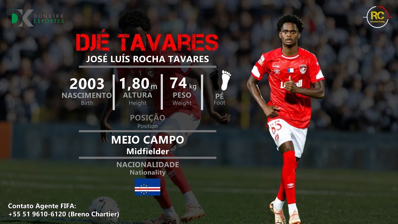 Dj&eacute; Tavares - Meio Campo (Midfielder) - 2025