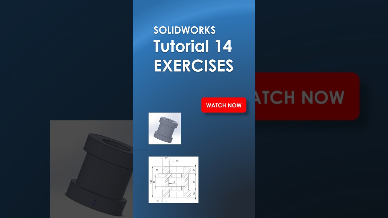 SolidWorks Beginner Tutorial #14: Stepped Bushing (Revolve Feature)