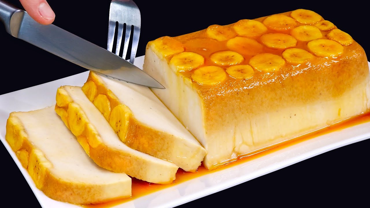 Только молоко и банан! Самый вкусный итальянский десерт за 5 минут! без выпечки! Трюк!