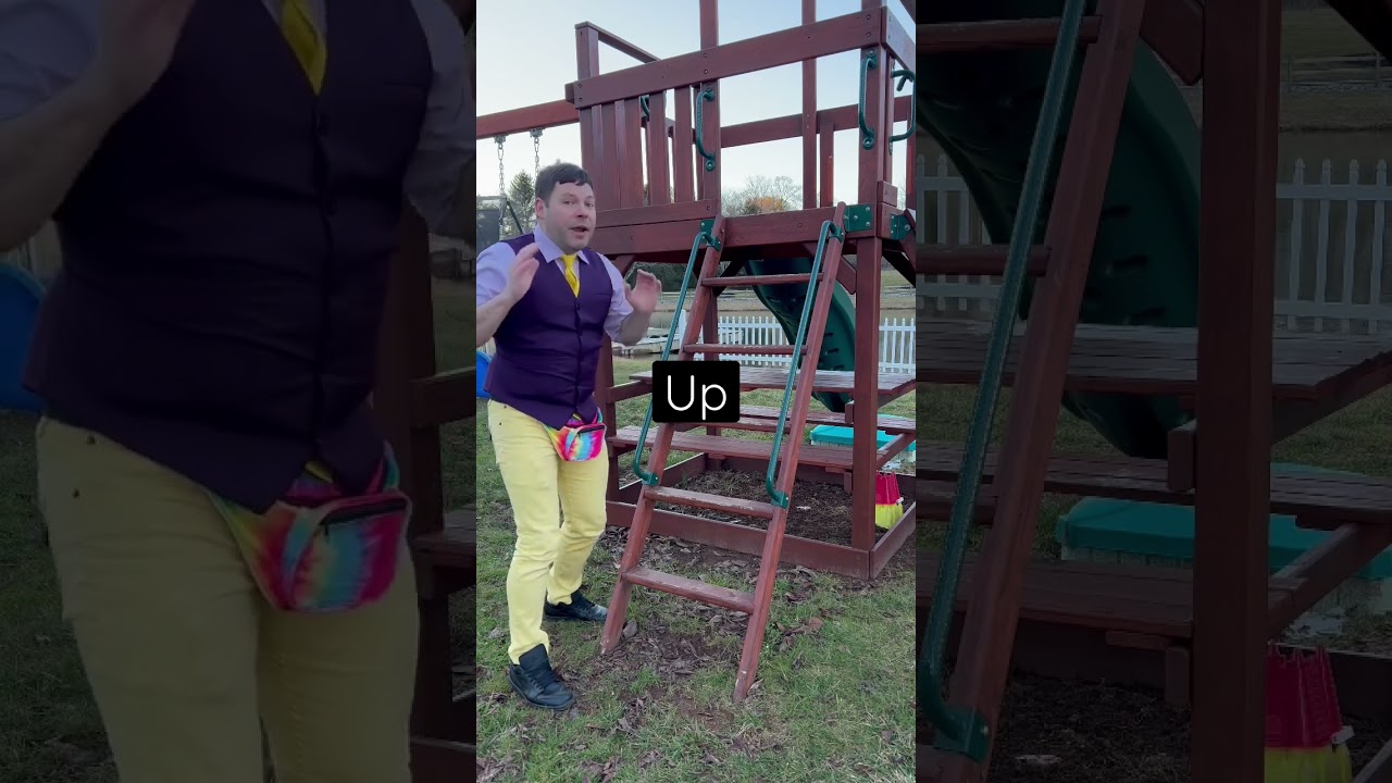 Who loves playgrounds. Swing and slides & rock wall.
