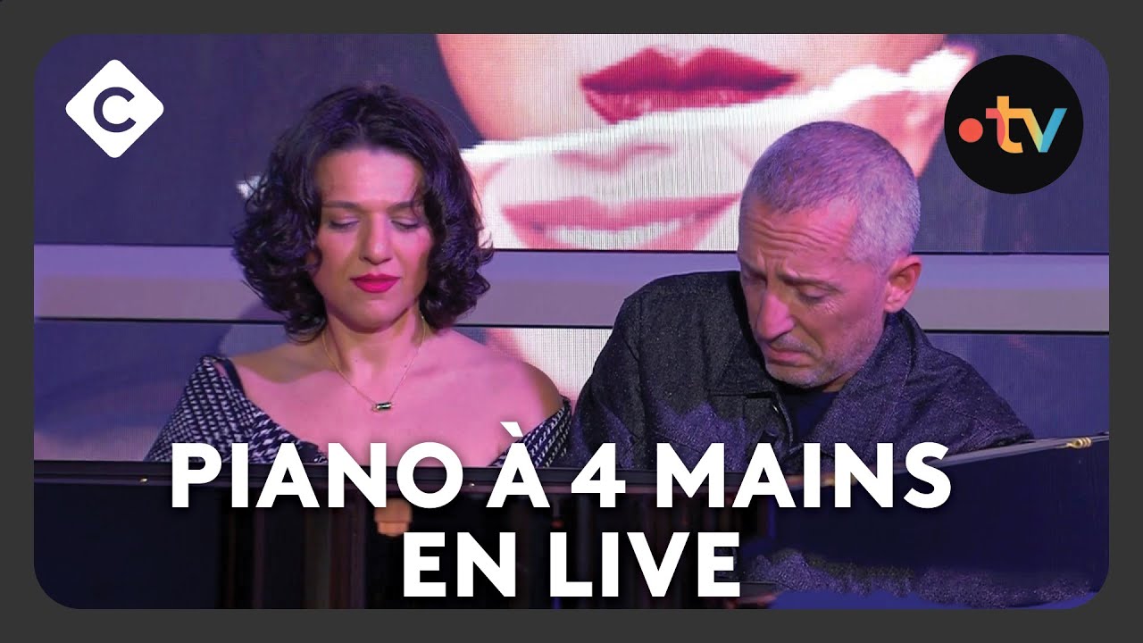 Gad Elmaleh et Khatia Buniatishvili au piano à 4 mains en live - C à Vous - 24/10/2024