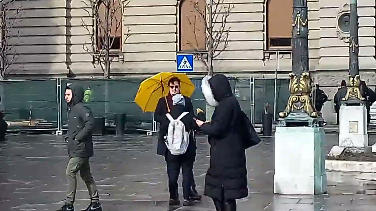 Beograd Trg republike pre podne 10 februar 2026