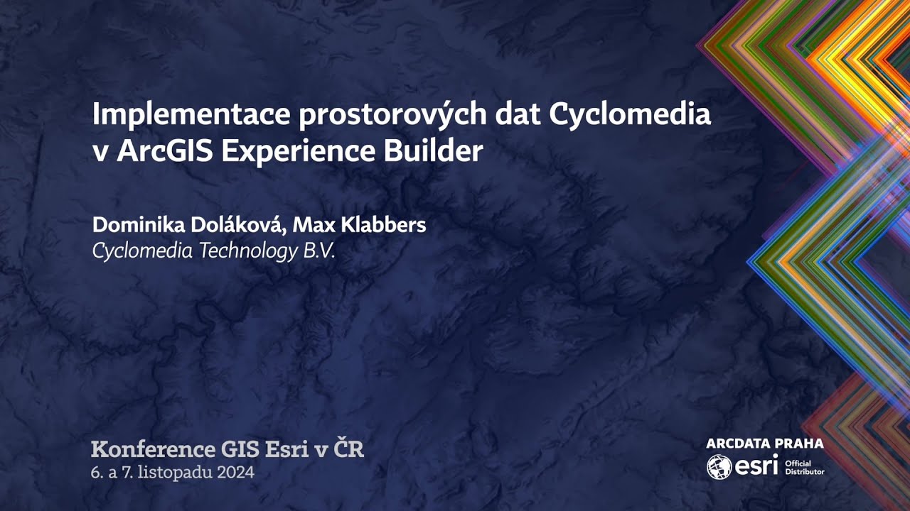 Implementace prostorových dat Cyclomedia v ArcGIS Experience Builder