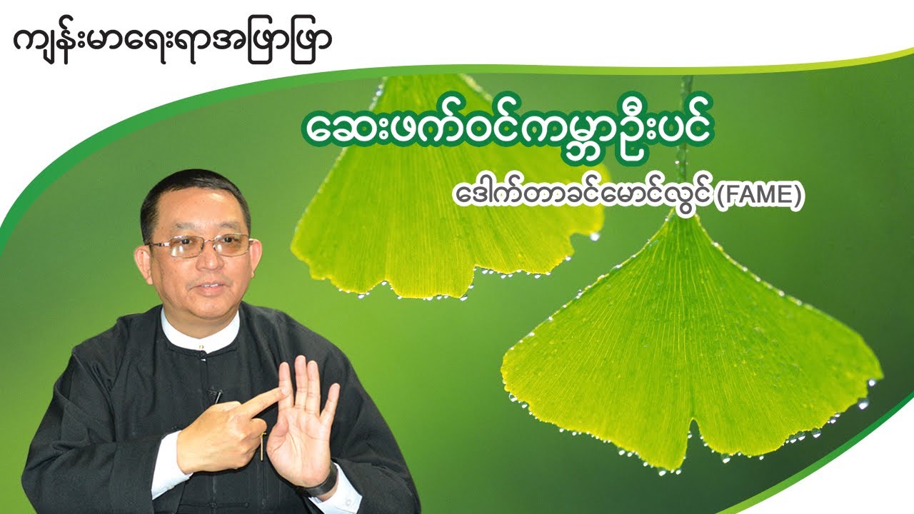 ဆေးဖက်၀င်ကမ္ဘာဦးပင် Ginkgo biloba - Dr. Khin Maung Lwin (FAME)