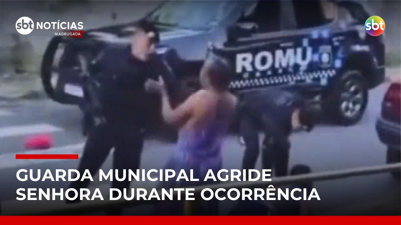 Guarda de Osasco (SP) agride senhora durante abordagem em Osasco (SP) | #SBTNot&iacute;cias