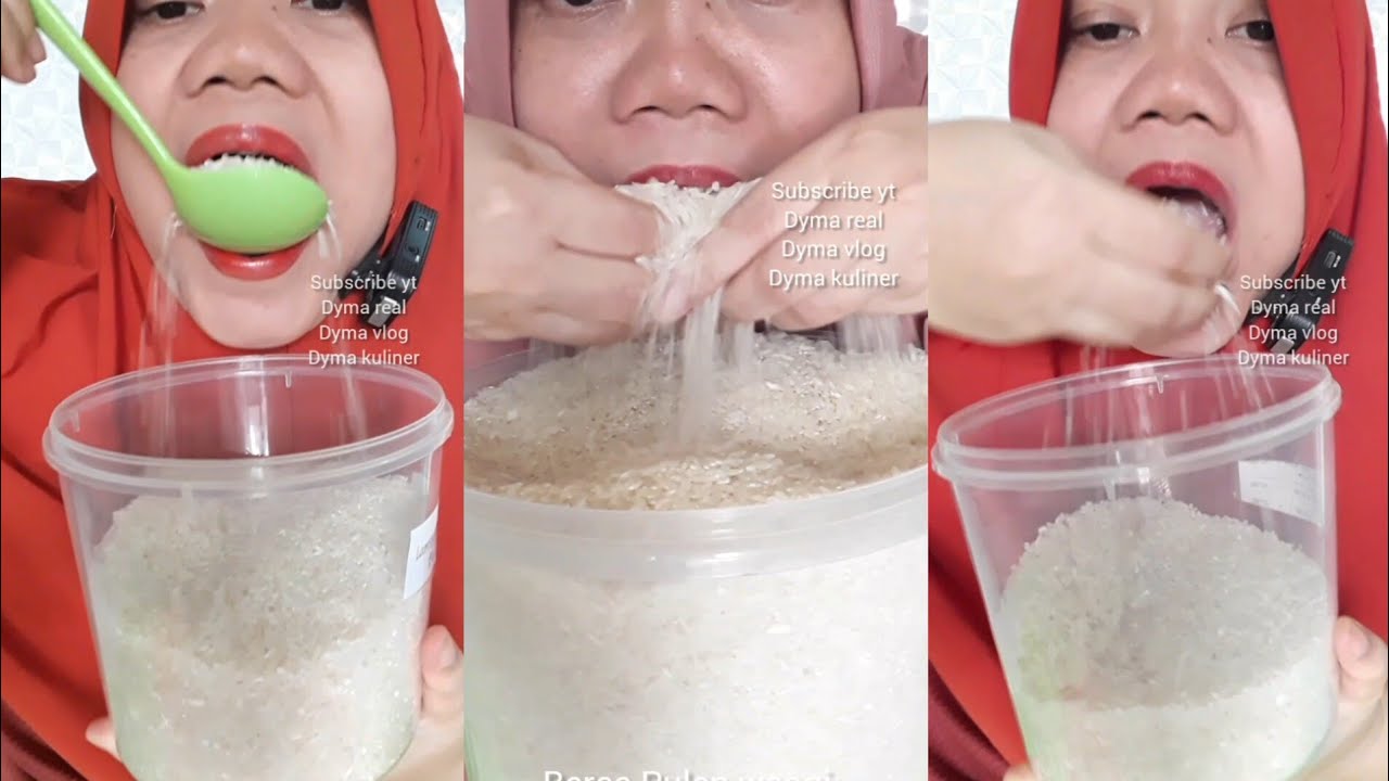 DYMA KULINER 💕Kompilasi DiToples Besar💕Makan Beras Mentah💕 #asmr  @dymaaaaa @Dymakuliner