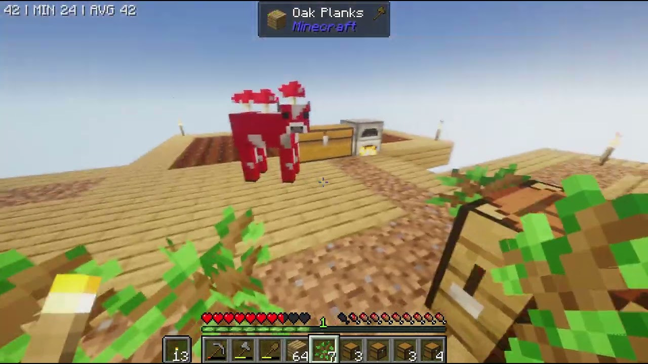 I built a mob grinder but with 100 horror mods in Minecraft one block