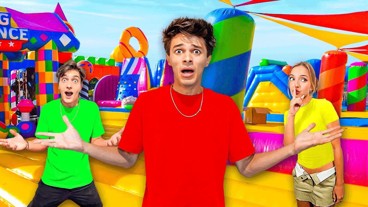 EXTREME HIDE & SEEK IN BOUNCE HOUSES!