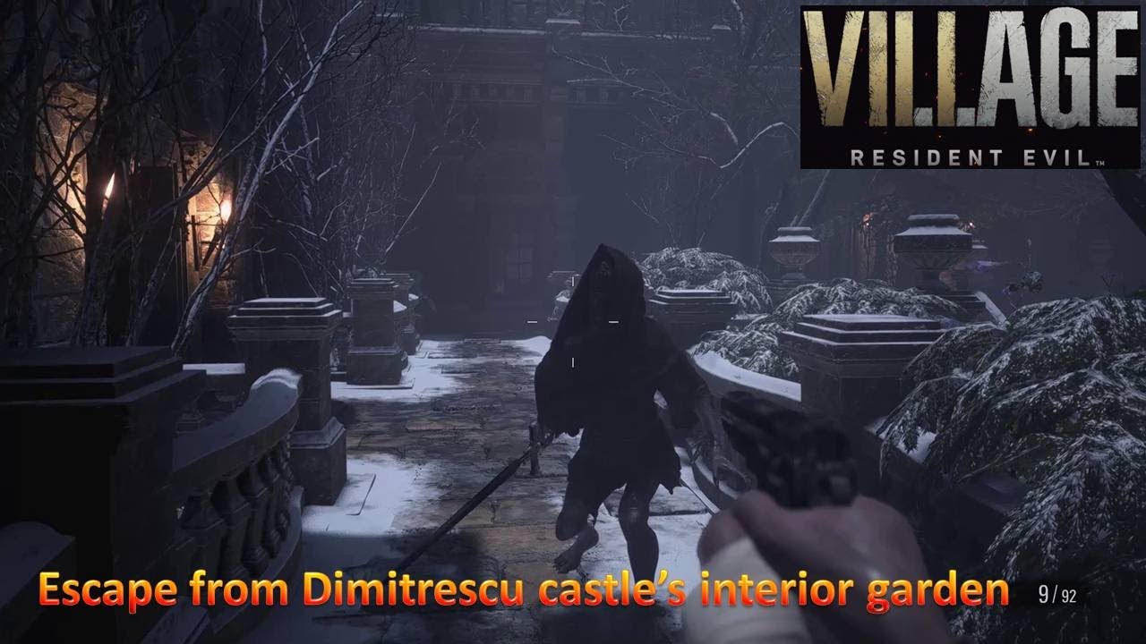 [*/\*] Resident Evil Village - Escape from Dimitrescu castle's courtyard