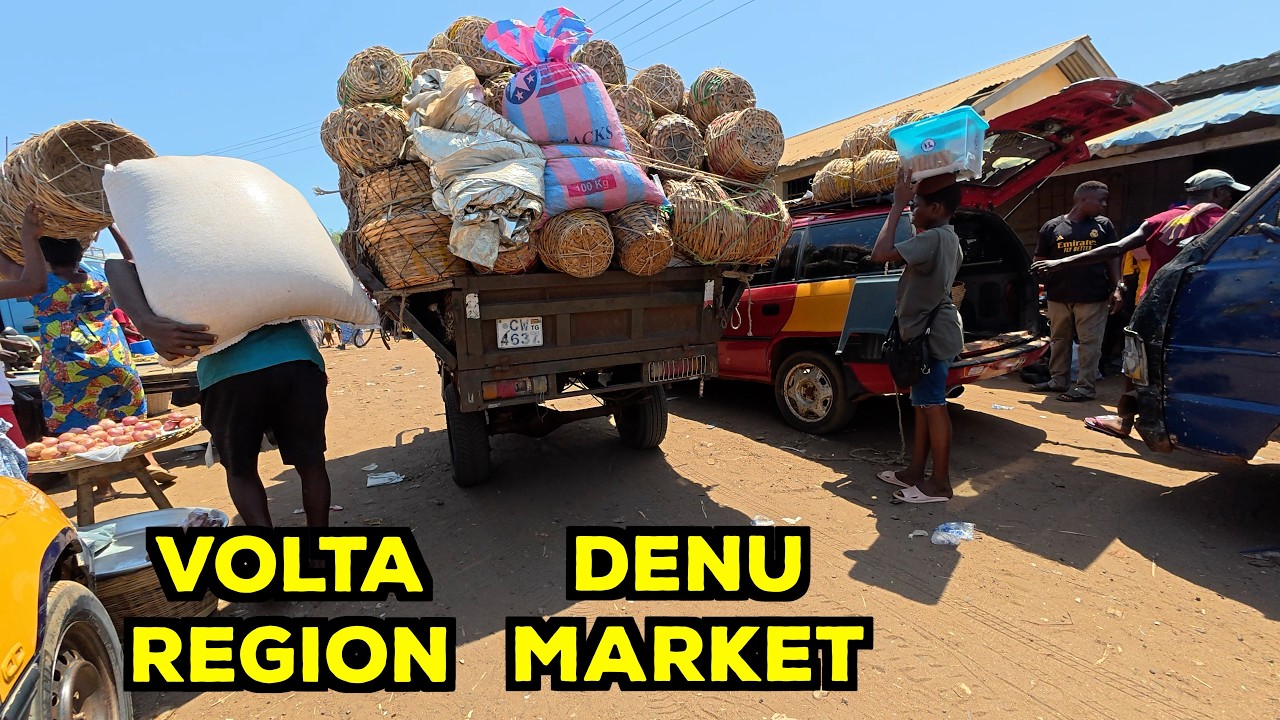 BIGGEST AFRICAN MARKET IN GHANA 🇬🇭 | FULL TOUR of Denu Market in Volta Region
