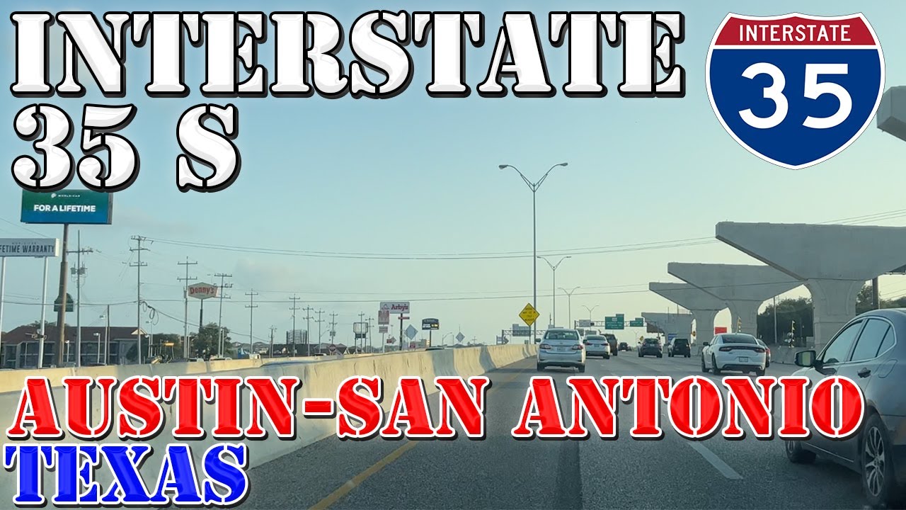 I-35 South - Austin to San Antonio - Texas - 4K Highway Drive