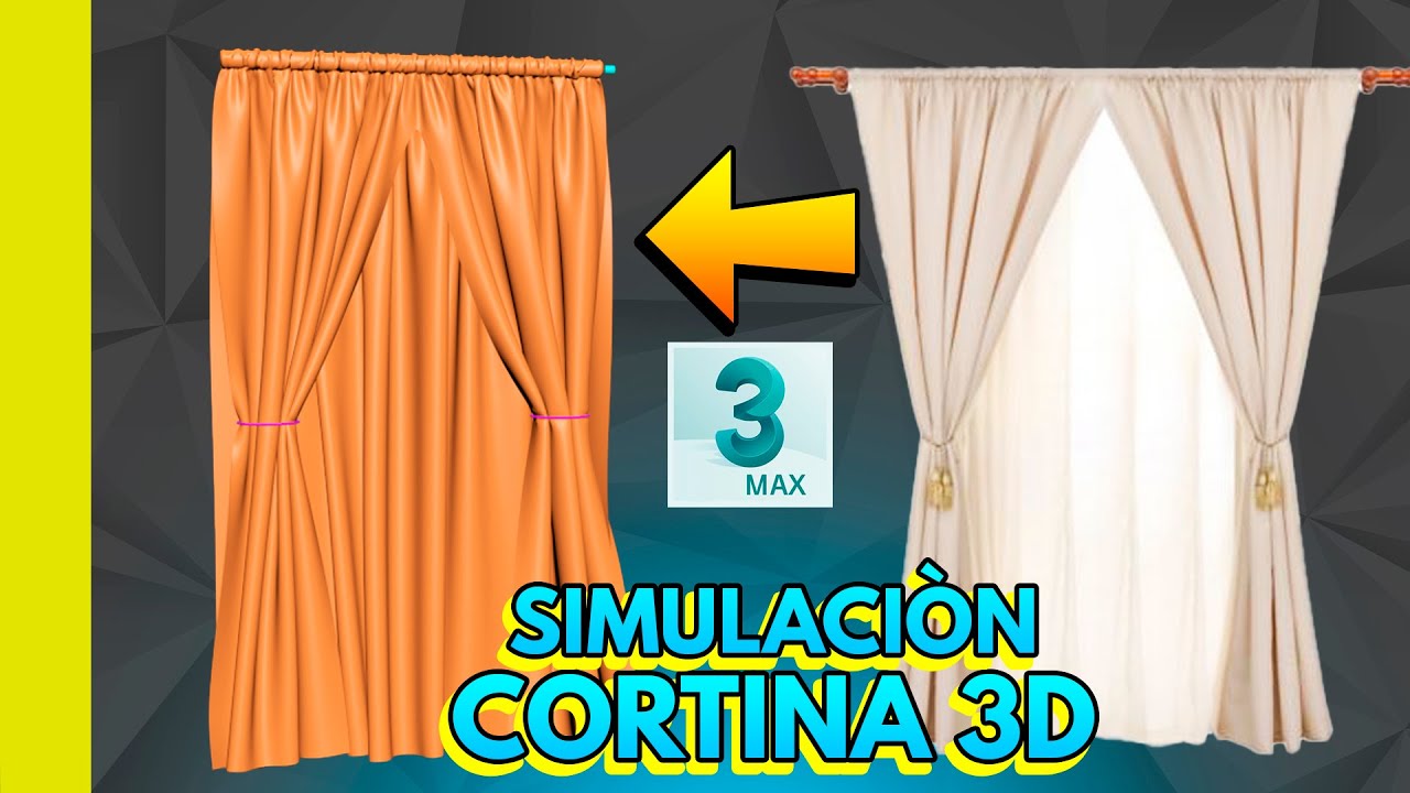 56 | 3ds Max CLOTH CORTINA 3D | Español