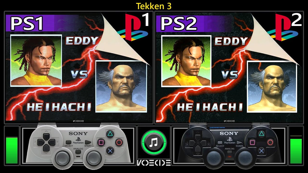 Tekken 3 (PlayStation vs PlayStation 2) Real Hardware Comparison