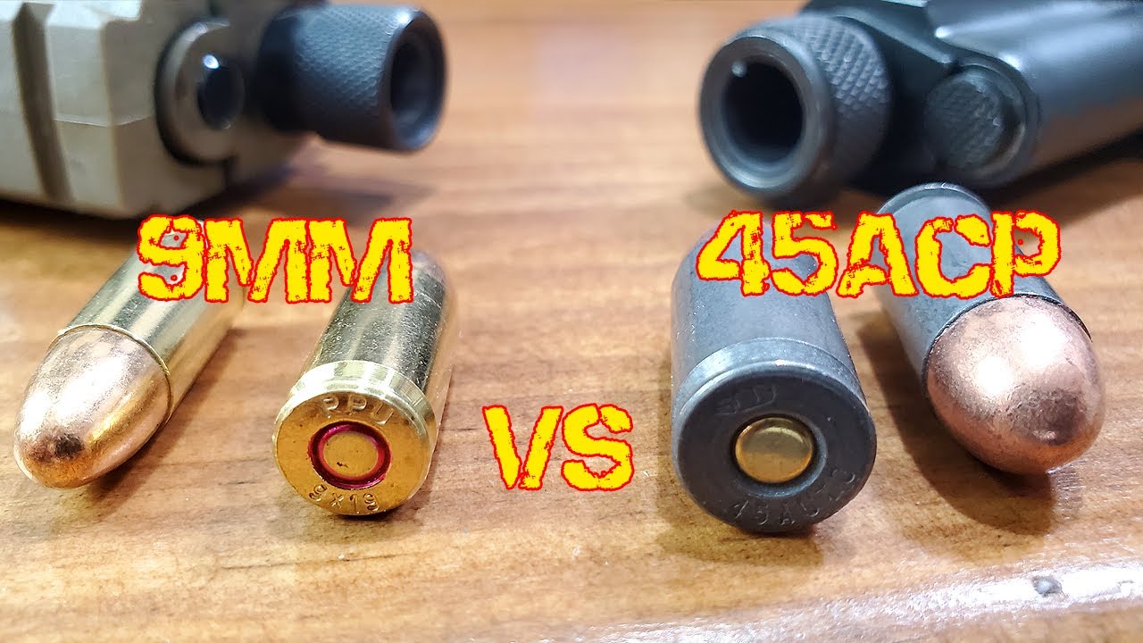 9 мм против 45 ACP: какая пуля бьет сильнее?