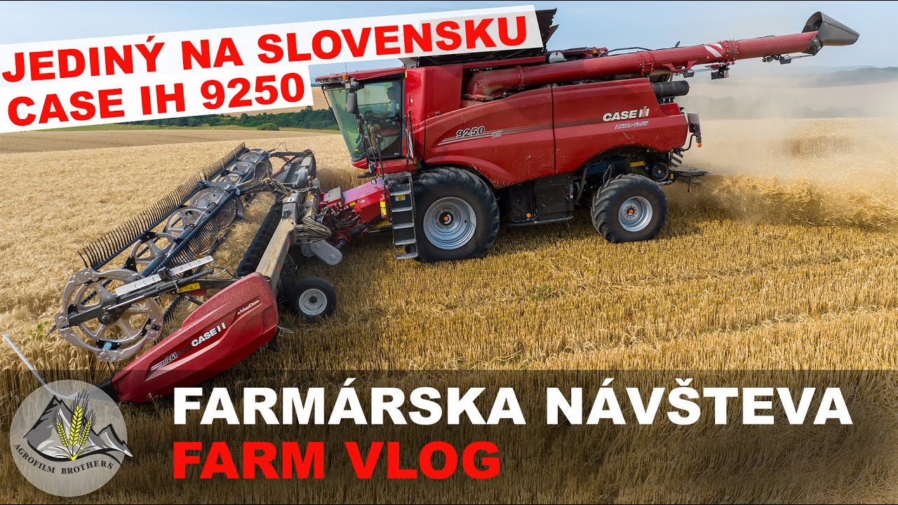JEDINÝ NA SLOVENSKU !!! [ CASE IH 9250 & MacDon FD 241 = 12m TOP Model CASE ] Farmárska Návšteva#65