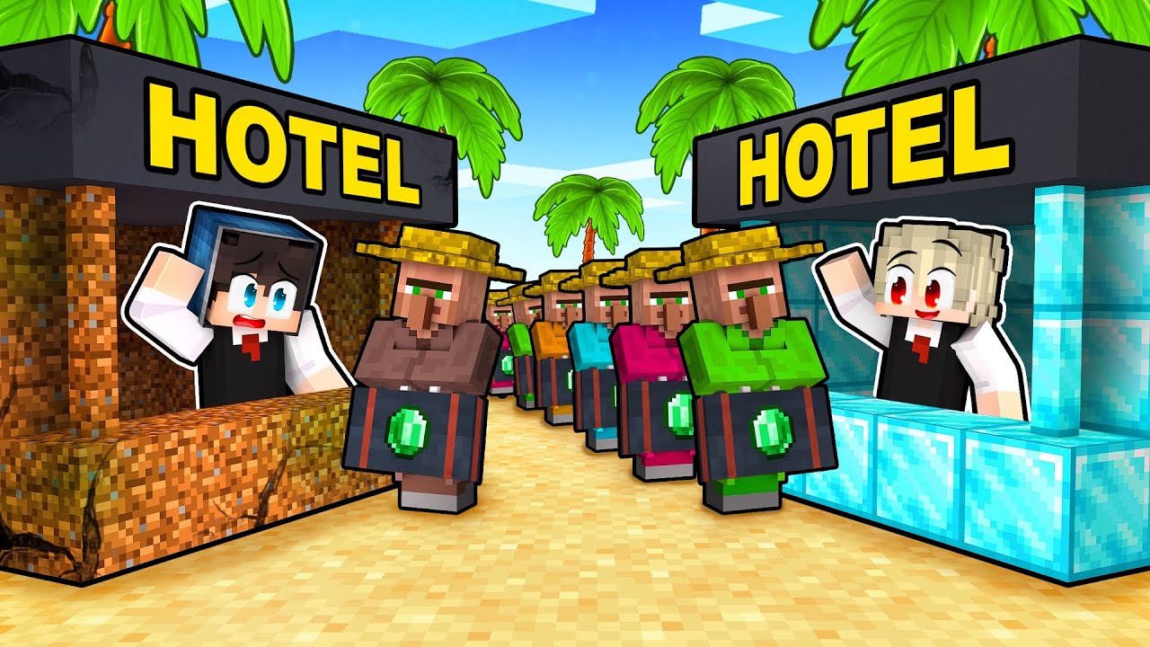 BOHATÝ vs CHUDÝ Hotel v Minecraftu!
