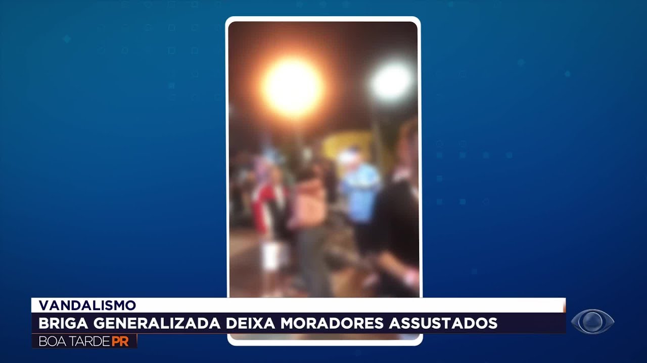 Briga generalizada em bar no Lago de Olarias em Ponta Grossa