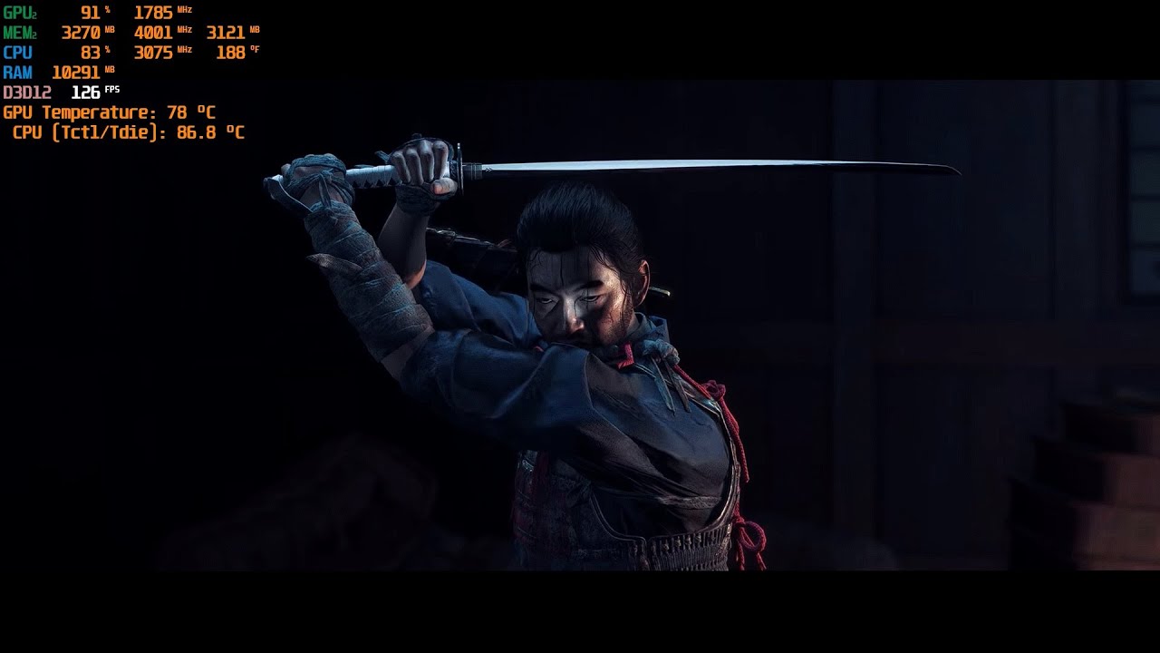 Ghost Of Tsushima with AMD FSR 3 Frame Generation GTX 1650 Laptop