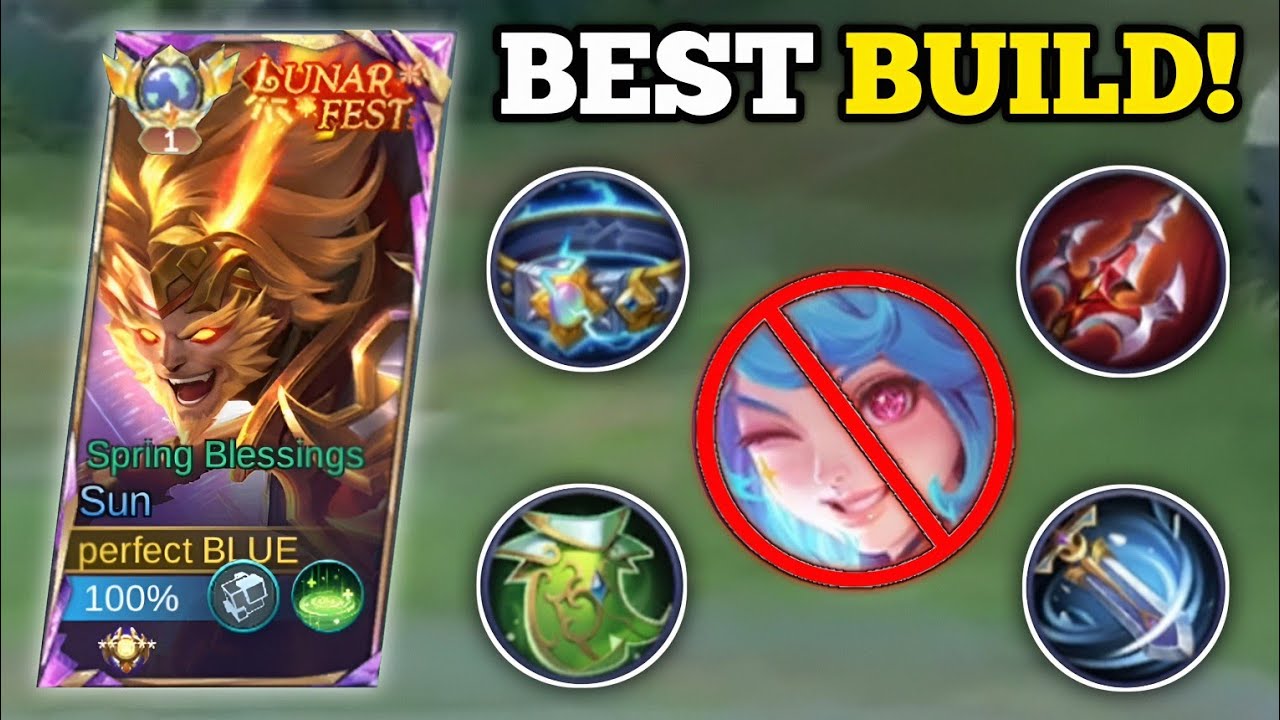 REASON WHY SEMI TANK SUN IS THE BEST BUILD! (must try!👍) GLOBAL SUN BEST BUILD -MLBB