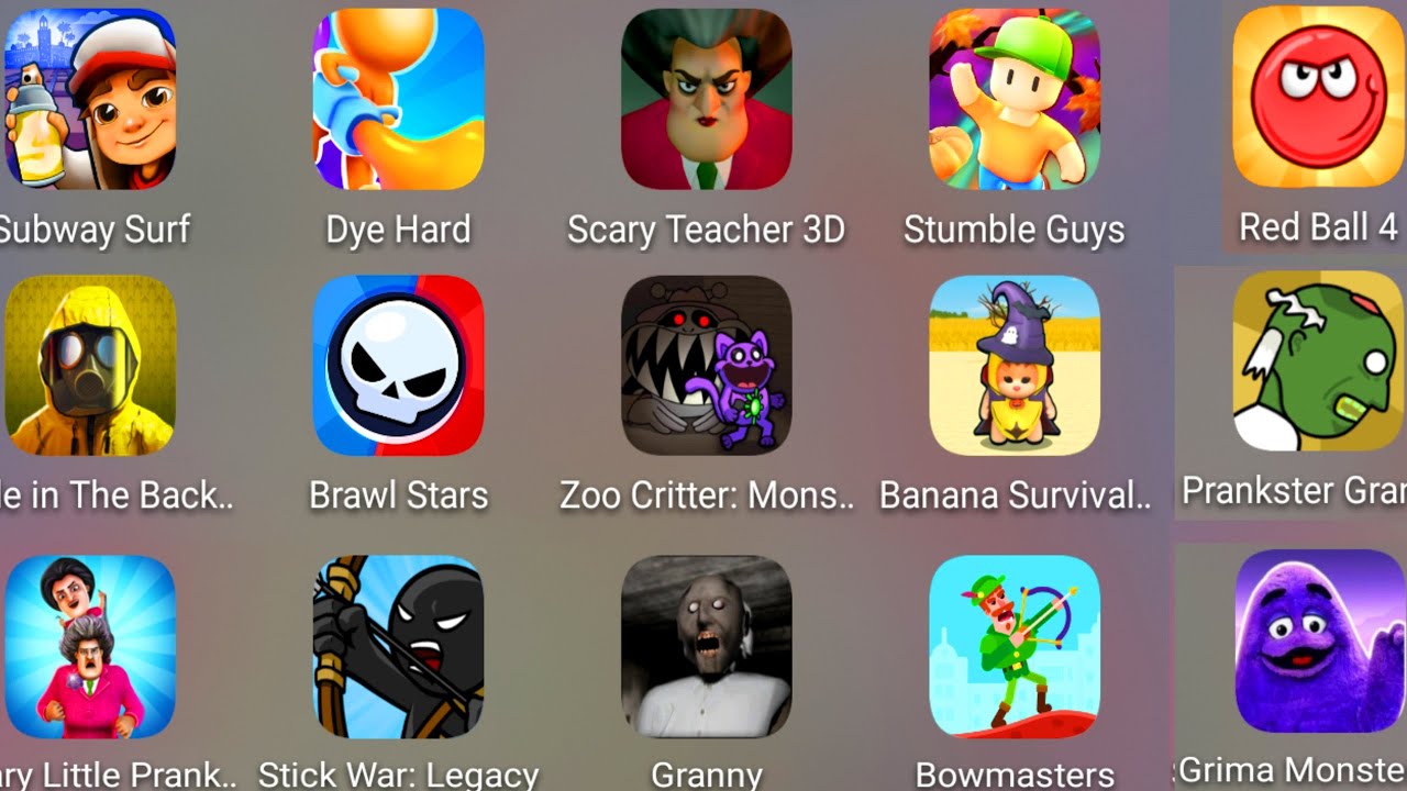 Bowmasters,Red Ball 4,Tank Stars,StickWar Legacy,Horror Spranky,Granny,Stumble Guys,Prankster Granny