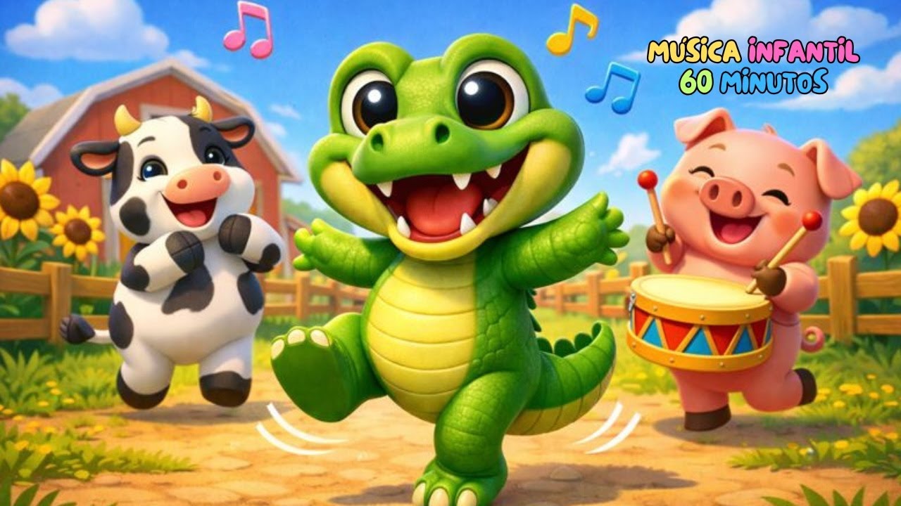 Dança do Jacaré com os Animais | Músicas Divertidas para Crianças | Música e Desenho Infantil