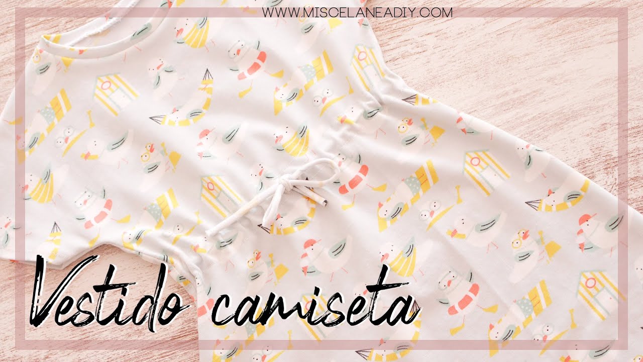 VESTIDO NIÑA | Como hacer un vestido tipo camiseta con lazo