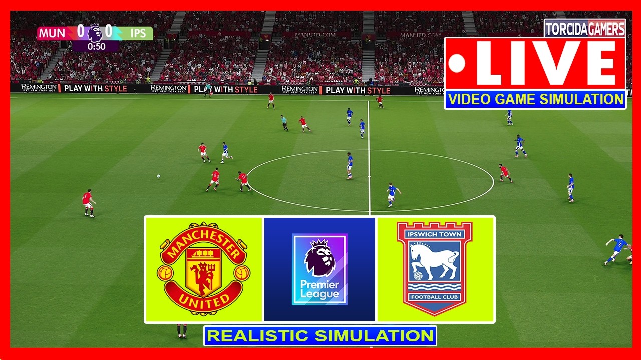 MANCHESTER UNITED VS. IPSWICH TOWN | PREMIER LEAGUE 26/27 | MATCHDAY 2 | PES 2021 SIMULATION