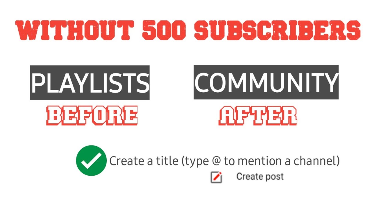 How to get community tab on youtube with 0 subscribers
